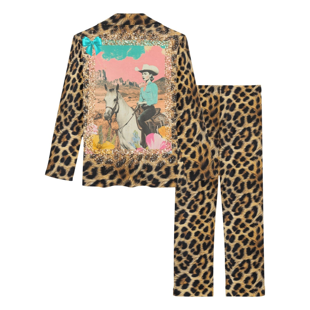 Baha Ranch Retro Pop Western Leopard Pajamas Set Baha Ranch Western Wear
