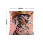 Danilo Painted Dachshund Pillow Case  Made in America Baha Ranch Western Wear