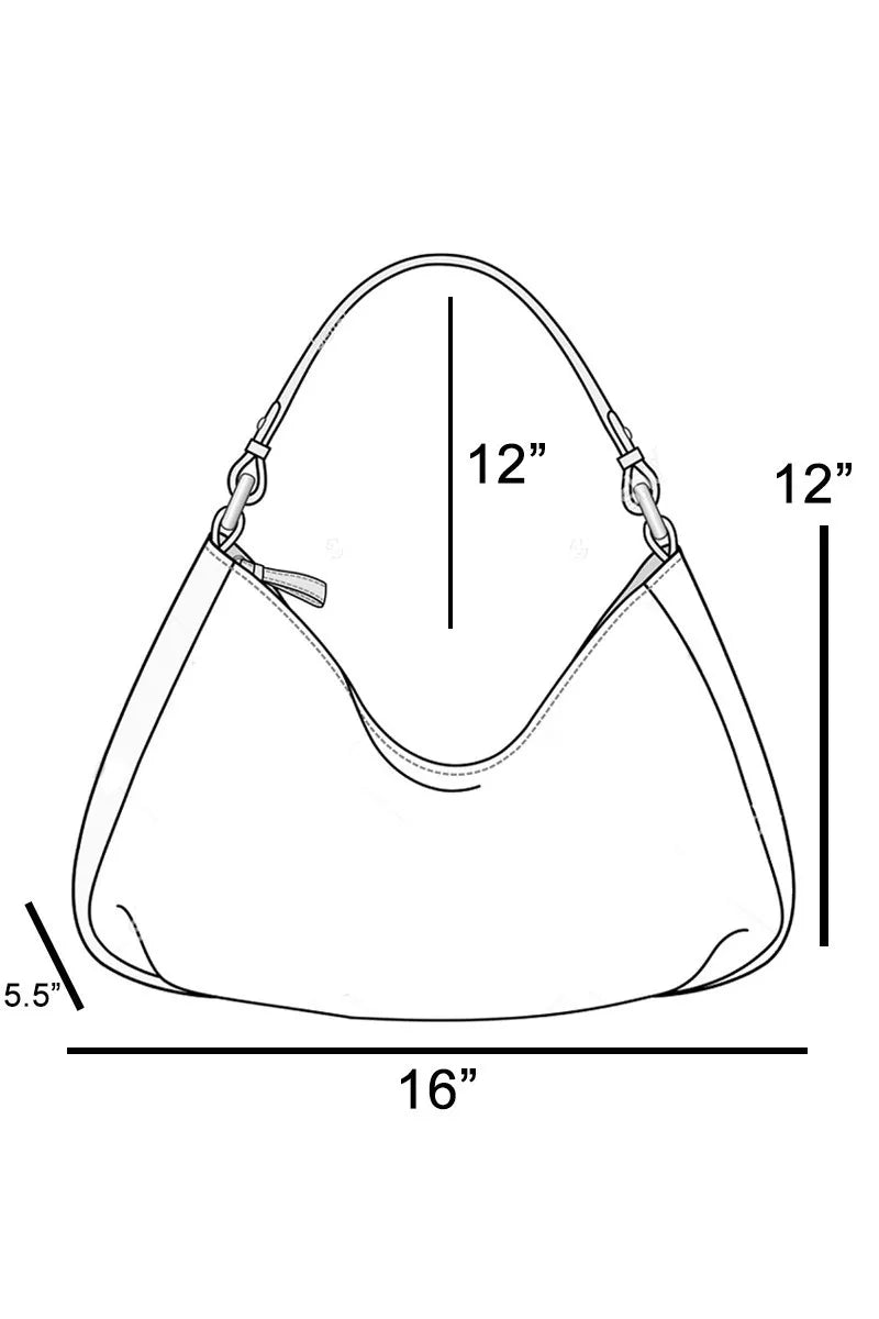 Fame Intricate Cutout Motif Leather Shoulder Bag