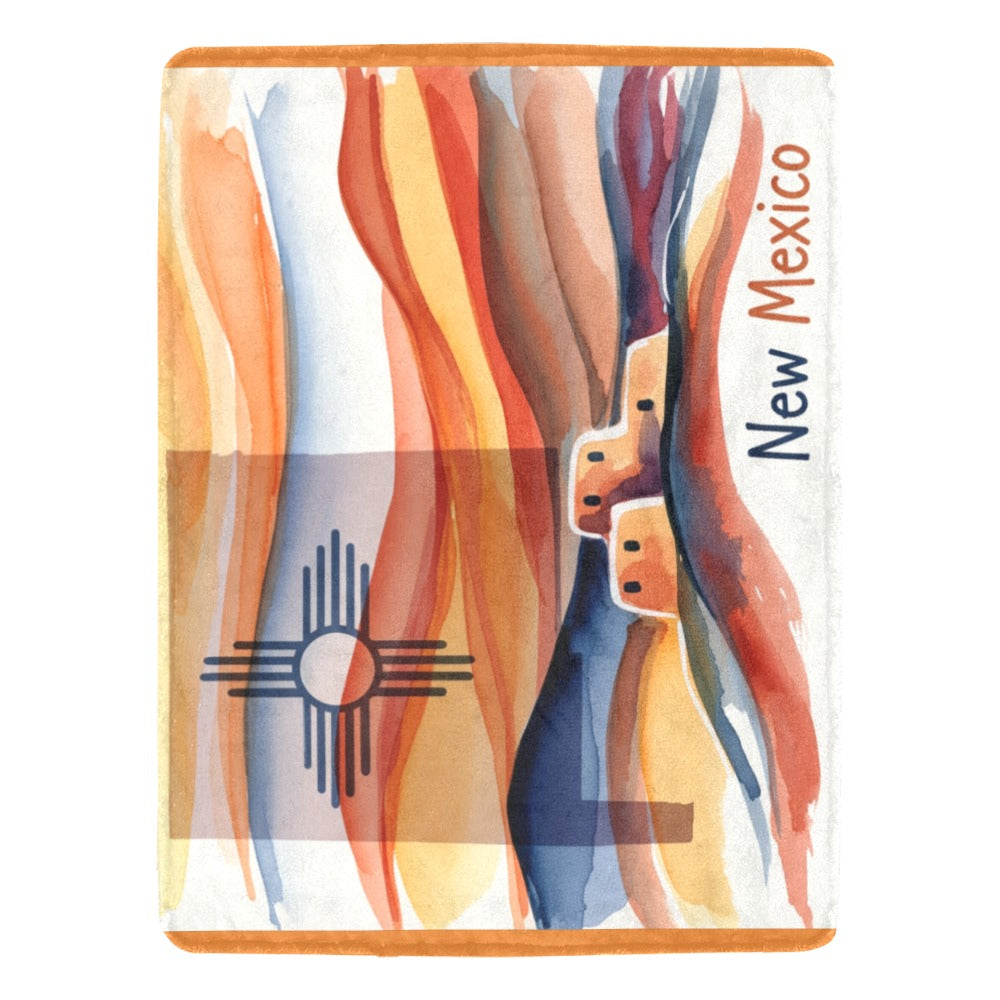 New Mexico Throw Ultra-Soft Micro Fleece Blanket 60" x 80" Made in America Baha Ranch Western Wear
