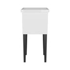 Bari Freestanding and Compact Plastic Laundry Utility Sink with Four Legs, Utility Tub for Laundry Room, Garage or Kitchen