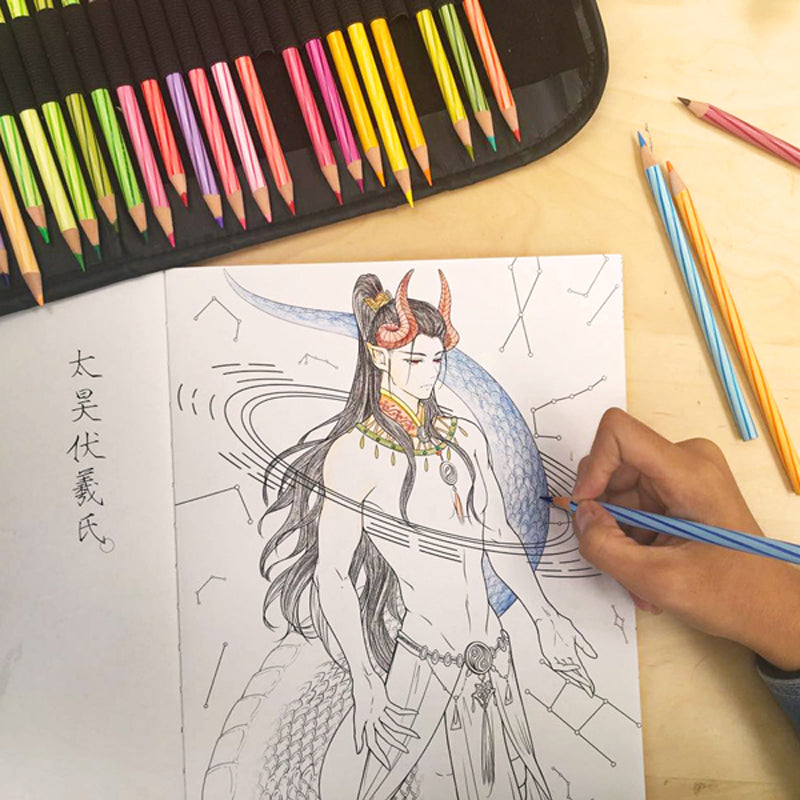Line Drawing Stress Relief Coloring Book