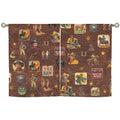 Vintage Cowboy Collage Western Curtains 28" x 40" Made in America Baha Ranch Western Wear