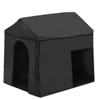 60.2' Large Outdoor Dog House with Insulated Liner for Winter Waterproof Dog Kennel for Medium & Large Dogs, Dog House with Porch and Asphalt Roof and Elevated Floor, Nature