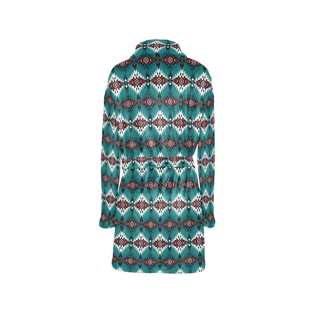 Teal Aztec Women's Western Bath Robe Baha Ranch Western Wear
