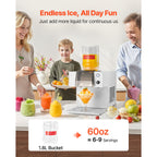 Snowflake Ice Machine, 132LBS/24H Snowflake Ice Maker, Ice-Shaver Machine with Stainless Steel Blade, Electric Snow Cone Maker with 0.48Gal Tank, 90S Fast Pre-Cooling, for Home & Small Gathering