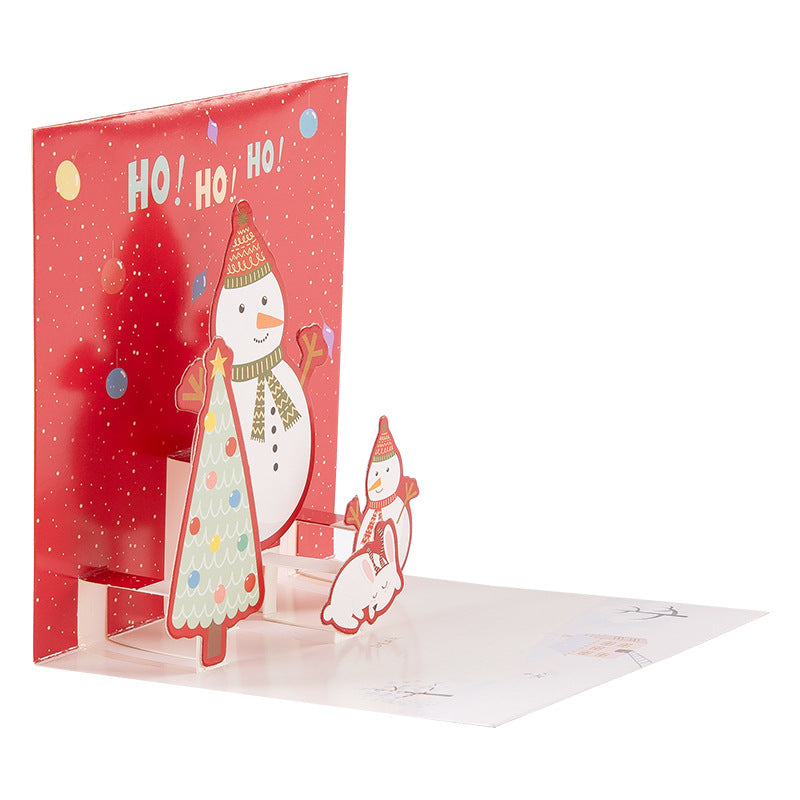 3D Three-dimensional Greeting Card Creative Christmas Eve