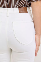 Judy Blue High Waist Extended Waistband Capri Pants with Spade Pockets