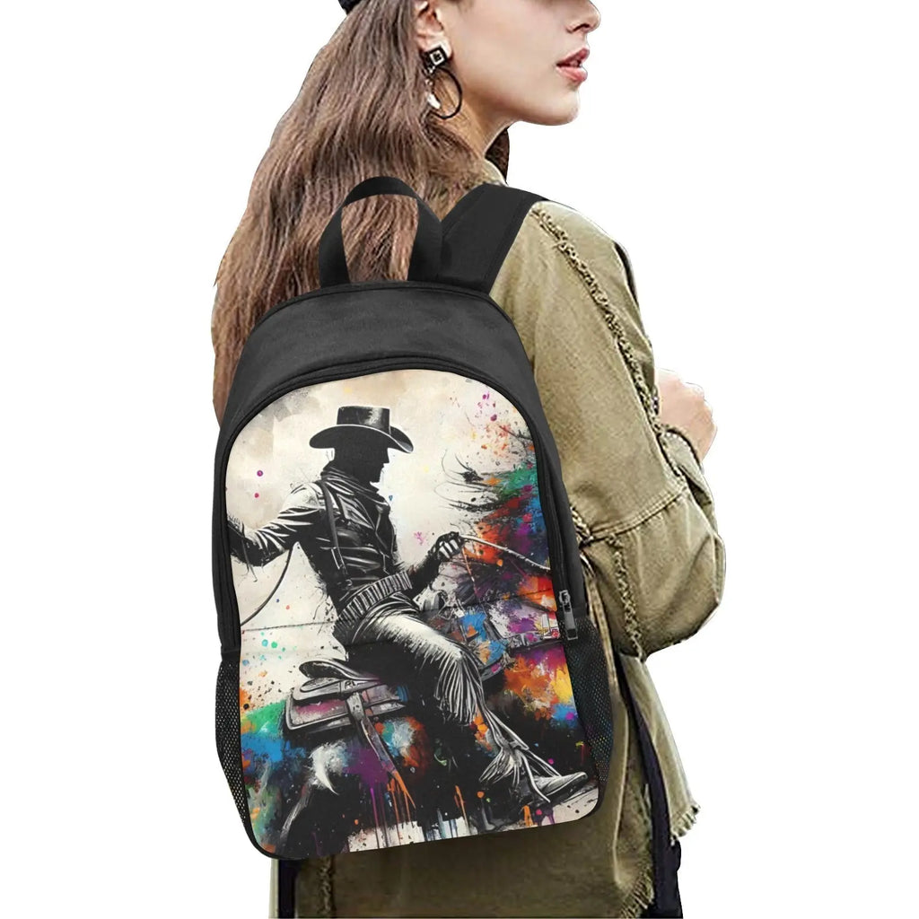 Watercolor Cowboy Backpack Baha Ranch Western Wear
