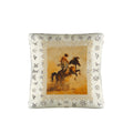 Baha Ranch Vintage Rodeo Stamp Throw Pillow Made in America Baha Ranch Western Wear