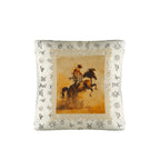 Baha Ranch Vintage Rodeo Stamp Throw Pillow Made in America Baha Ranch Western Wear