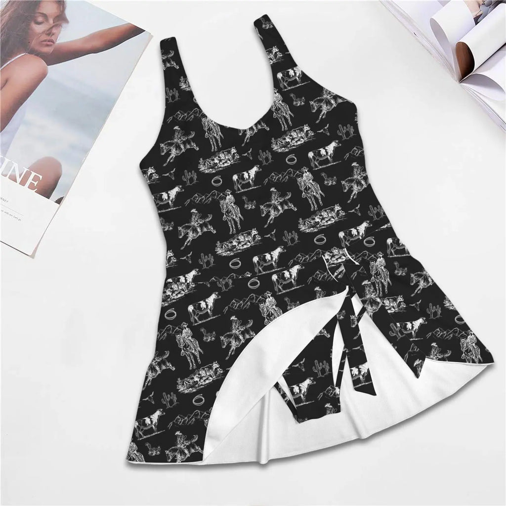 Ranch Life Skirted Swimsuit Baha Ranch Western Wear
