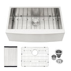33'x21'x10'Farmhouse Apron Single Bowl Stainless Steel Kitchen Sink