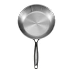 Triply Stainless Steel Frying Pan 3 Pcs Skillet 8 10 12 in for Dishwasher Silver