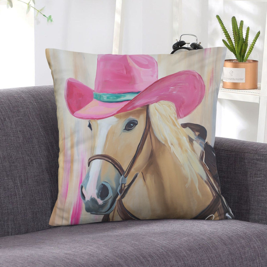 Baha Ranch Cowgirl Horse Velvety Soft Throw Pillow Case Made in America Baha Ranch Western Wear