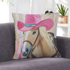 Baha Ranch Cowgirl Horse Velvety Soft Throw Pillow Case Made in America Baha Ranch Western Wear