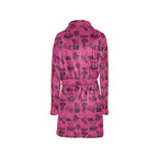 Baha Ranch Pink Cowboy Print Western Bath Robe Baha Ranch Western Wear