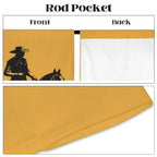 Desert Cowboy Window Curtain 52"x63" Made in America Baha Ranch Western Wear