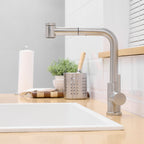 Sink Faucet, Black Kitchen Faucets with Pull out Sprayer, Bathroom Sink Faucets Mini Bar Prep Faucet