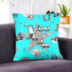 Baha Ranch Turquoise YEEHAW Velvety Soft Pillow Case Made in America Baha Ranch Western Wear