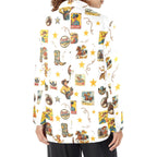 Baha Ranch Vintage Cowgirl Collage Women's Western Blazer in White Baha Ranch Western Wear