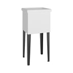 Bari Freestanding and Compact Plastic Laundry Utility Sink with Four Legs, Utility Tub for Laundry Room, Garage or Kitchen