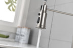 Kitchen Faucets Single Handle Pull Down Sprayer Spring Kitchen Sink Faucet