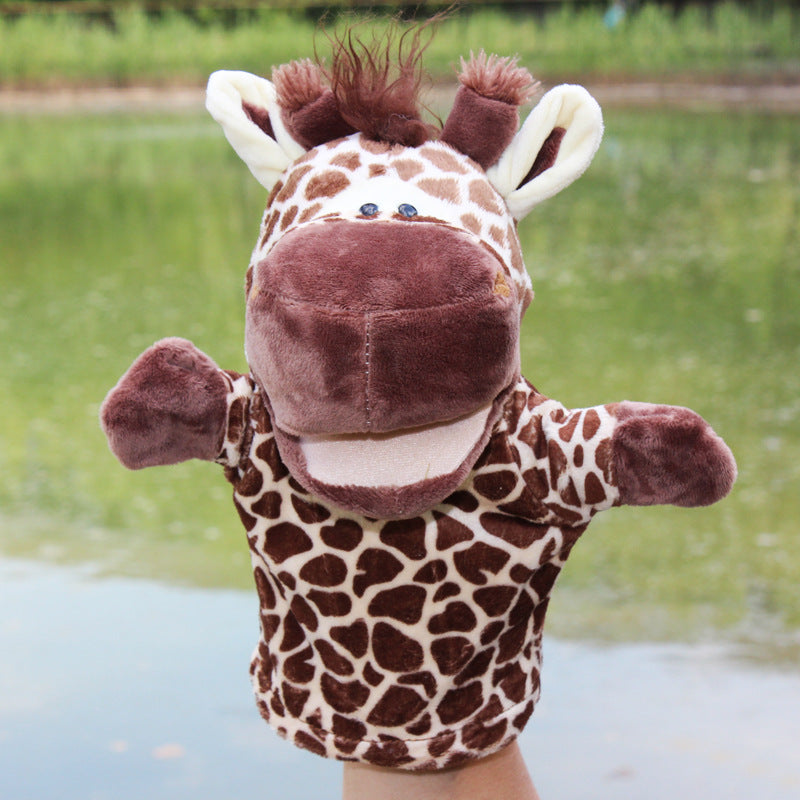 Hand puppet animal plush cartoon early childhood dolls, toys, children's kindergarten story telling, hand puppet creative wholesale