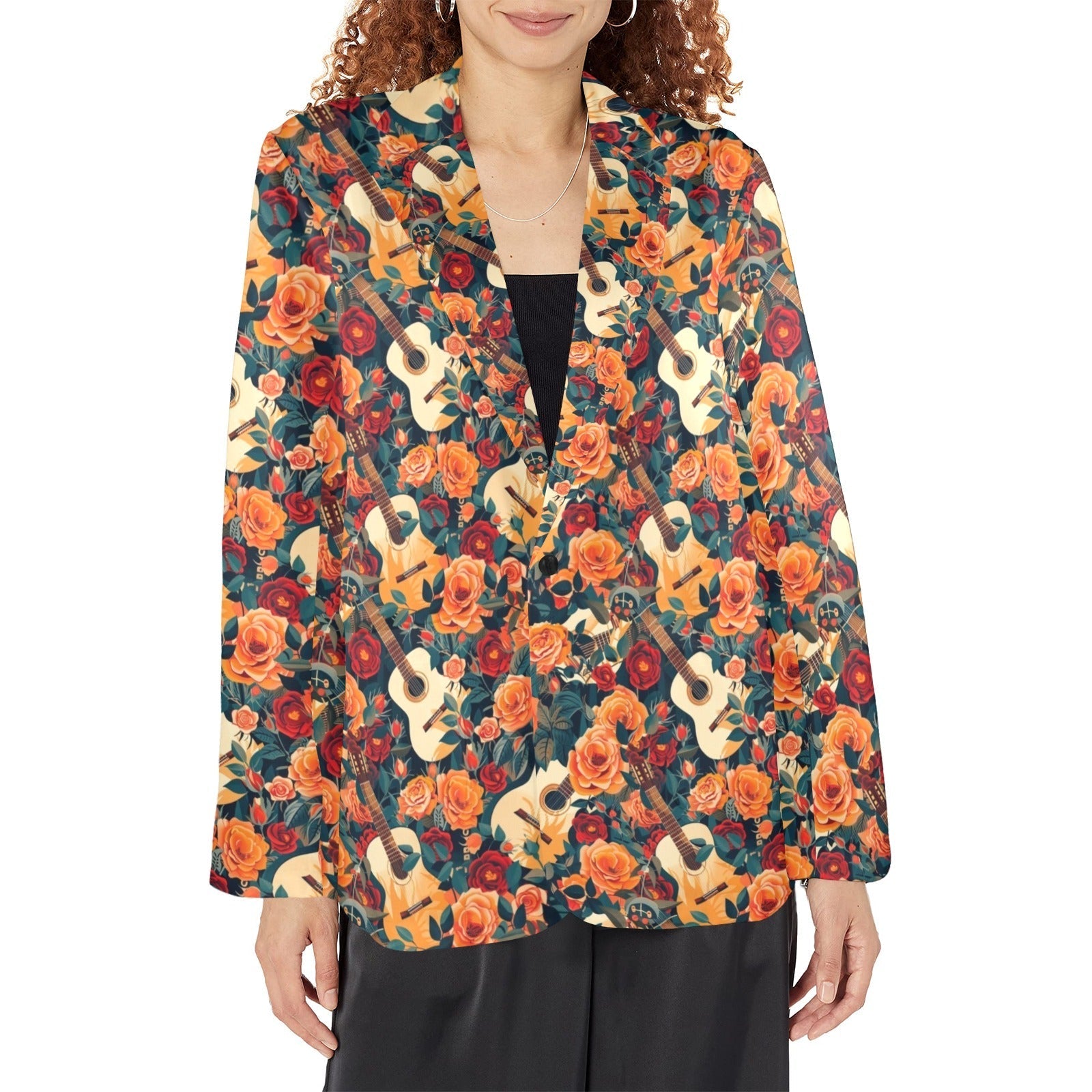 Baha Ranch Colores De Mexico Roses & Guitars Floral Blazer Baha Ranch Western Wear