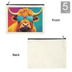 Cool Highland Cow Cosmetic Bag Pack of 5 Made in America Baha Ranch Western Wear