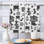 Wild West Cowboys Set of 2 Dish Towels Made in America Baha Ranch Western Wear
