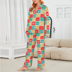 Baha Ranch Colores De Mexico Picado Womens Satin Pajamas Baha Ranch Western Wear