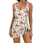 Baha Ranch Rodeo Cowboy Print Skirted Swimsuit Baha Ranch Western Wear