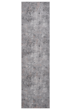 NAAR MARFI Collection 2X8 Grey / Multi / Abstract Runner Rug