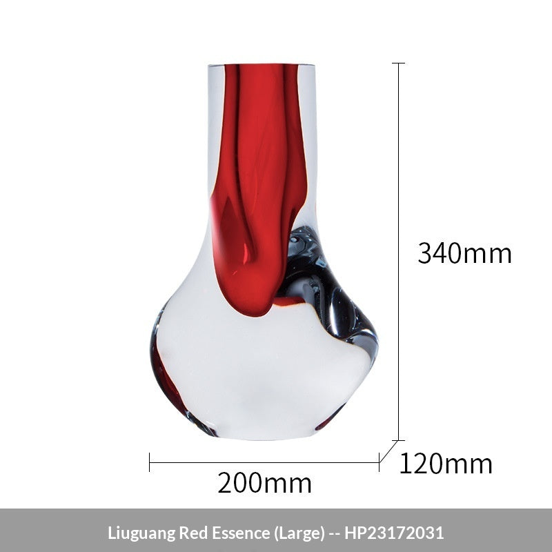 Colored Glass Vase Ornament Dining Table Flower Arrangement Decoration