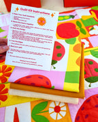 Garden Charms Quilt Kit - Pink/ Green With Love by Kristy