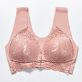 Comfortable Plus Size Backless Bra Lace Push Up Front Closure Bra
