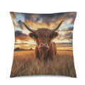 Baha Ranch Beautiful Highland Velvety Soft Pillow Cover Made in America Baha Ranch Western Wear