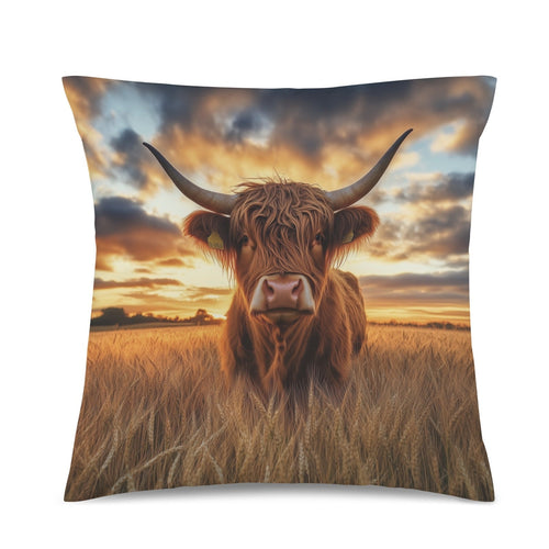 Baha Ranch Beautiful Highland Velvety Soft Pillow Cover Made in America Baha Ranch Western Wear