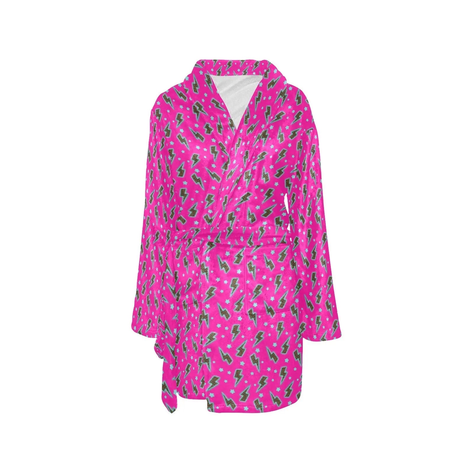 Hot Pink Lightning Bolt Women's Western Bath Robe Baha Ranch Western Wear