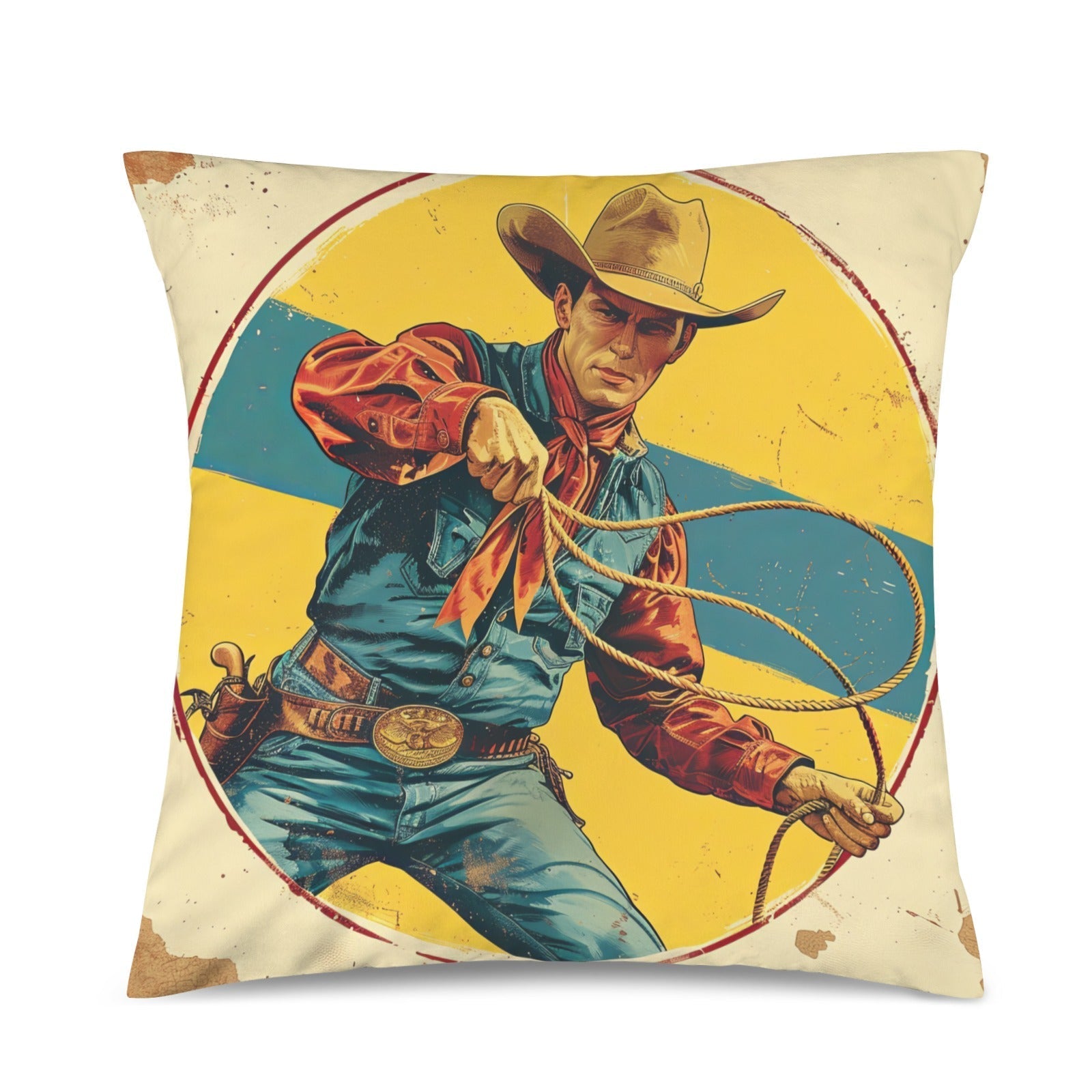 Baha Ranch Rodeo Cowboy Velvety Soft Pillow Case Made in America Baha Ranch Western Wear