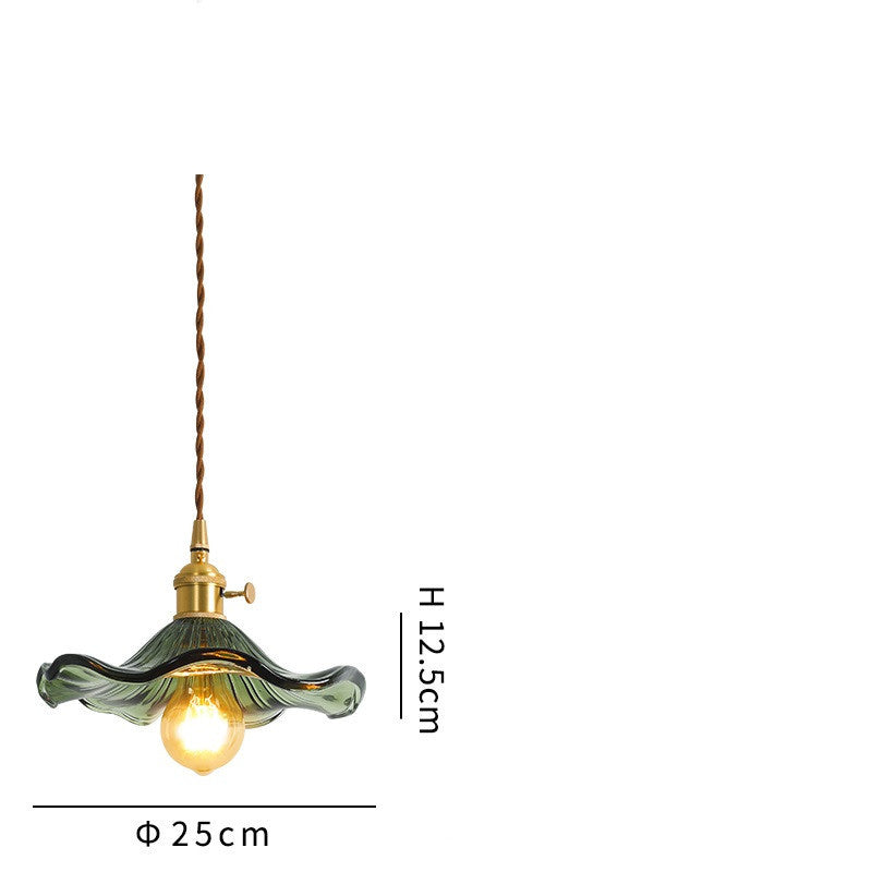 Brass Nordic Japanese Style Simple Niche Glass Chandelier