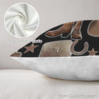 Baha Ranch Cowboy Collage Velvety Soft Throw Pillow Case Made in America Baha Ranch Western Wear