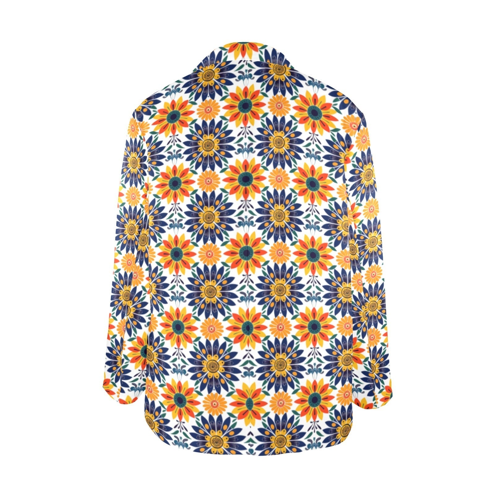 Baha Ranch Colores de Mexico Blue Yellow Mexican Floral Blazer Baha Ranch Western Wear