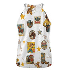 Baha Ranch Vintage Cowgirl Collage Western Tank Top Baha Ranch Western Wear