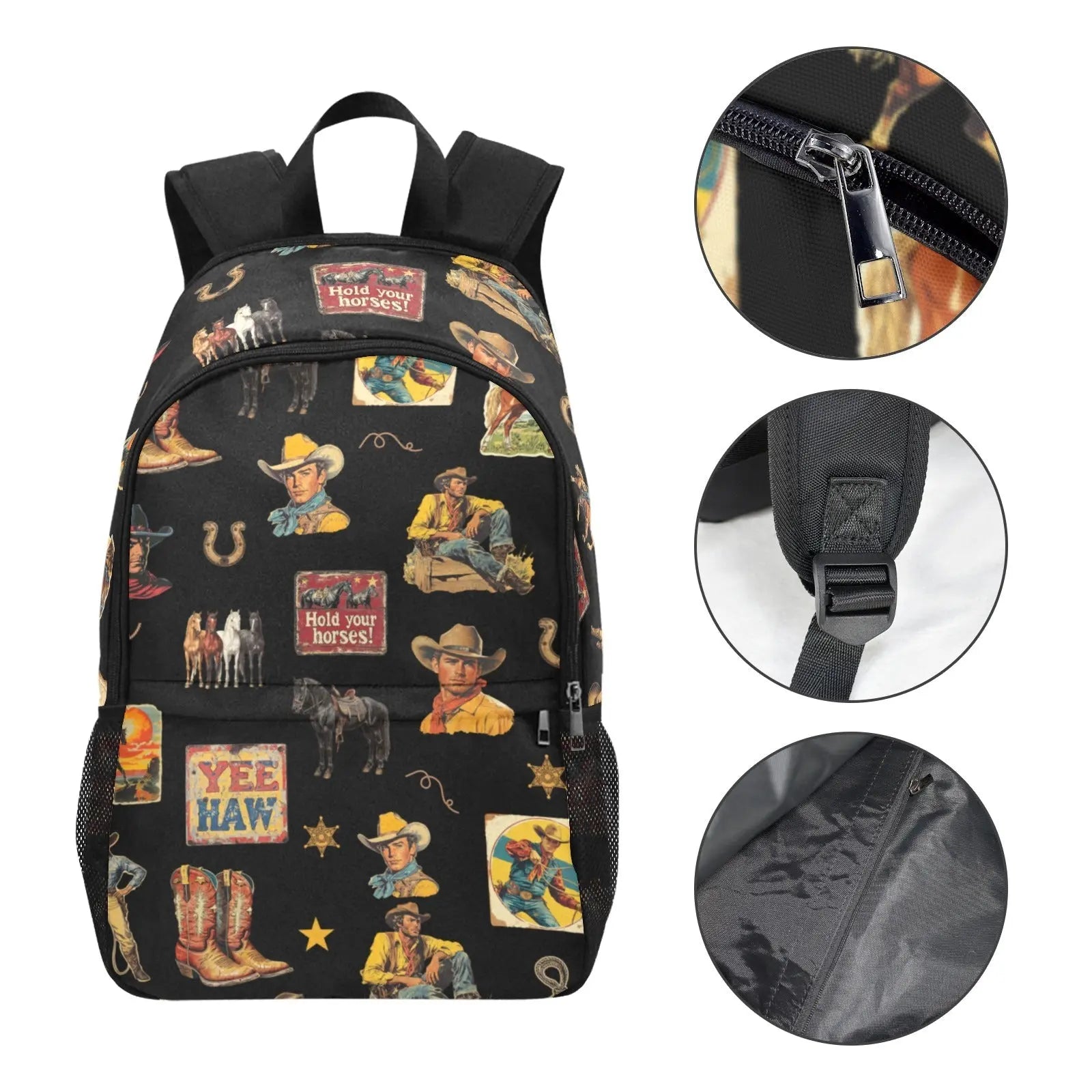 Vintage Cowboy Collage Western Backpack Baha Ranch Western Wear