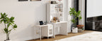 Computer Desk with 90 Degree Rotating Desktop, 43x70 Inch Office Desk with Storage Drawer and Cabinets, Gaming Desk with Shelves, Writing Desk for Study, Work Desk for Home (Old SKU:N733P279101K)