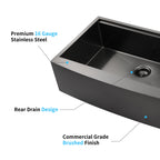 33x22x10'Farmhouse Apron Single Bowl Stainless Steel Kitchen Sink with Workstation