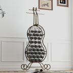 Cello Shape Wine Bakers Rack, Freestanding Wine Rack with Storage Bottle, Wine Storage Home Bar for Liquor and Wine, Organizer for Kitchen, Dining Room
