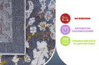 NAAR PAYAS Collection 2X3 Blue / Traditional Doormat Rug
